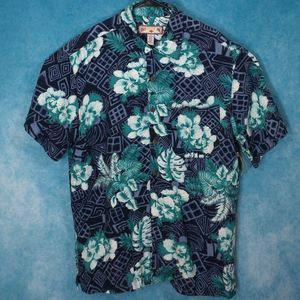 Caribbean Joe Hawaiian Shirt, NWOT, Floral, 100% Rayon, Men's, Size Medium